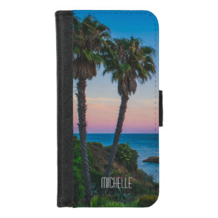 Tropical Island Paradise Sunset Personalisierter N iPhone 8/7 Geldbeutel-Hülle
