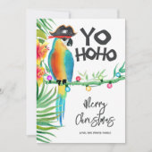 Tropical Island Parrot Pirate Yo Ho Weihnachten (Vorderseite)