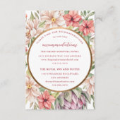 Tropical Island Pastel Floral Unterkünfte Begleitkarte (Vorderseite)