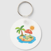 Tropical Island Picnic Schlüsselanhänger (Vorderseite)