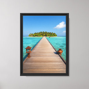 Tropical Island Pier Leinwanddruck