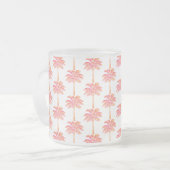 Tropical Island Pink Palm Tree Mattglastasse (Vorderseite Links)