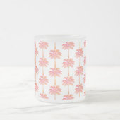 Tropical Island Pink Palm Tree Mattglastasse (Mittel)