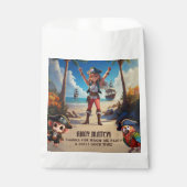 Tropical Island Pirate Girl Birthday Party Geschenktütchen (Vorderseite)