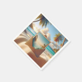 Tropical Island Postcard in Umschlag Serviette (Ecke)