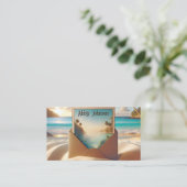 Tropical Island Postcard in Umschlag Visitenkarte (Stehend Vorderseite)