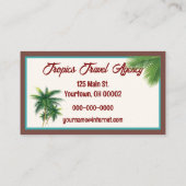 Tropical Island Postcard in Umschlag Visitenkarte (Rückseite)