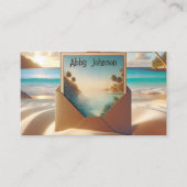 Tropical Island Postcard in Umschlag Visitenkarte (Vorderseite)