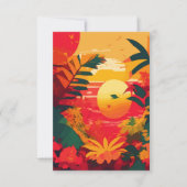 Tropical Island Reggae Sunset Dankeskarte (Vorderseite)