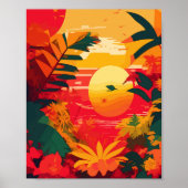 Tropical Island Reggae Sunset Poster (Vorne)