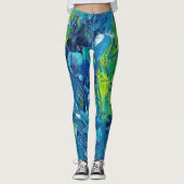 Tropical Island Sea Blue Green YOGA PANS Leggings (Vorderseite)
