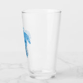 Tropical Island Sea Turtle Design in Blue Glas (Links)