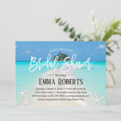 Tropical Island Summer Beach Brautparty Einladung (Stehend Vorderseite)