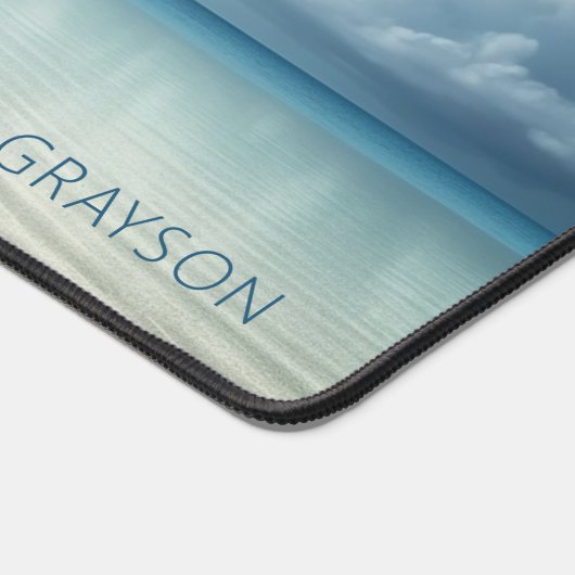 Tropical Island Summer Beach Personalisiert Schreibtischunterlage (Ecke)