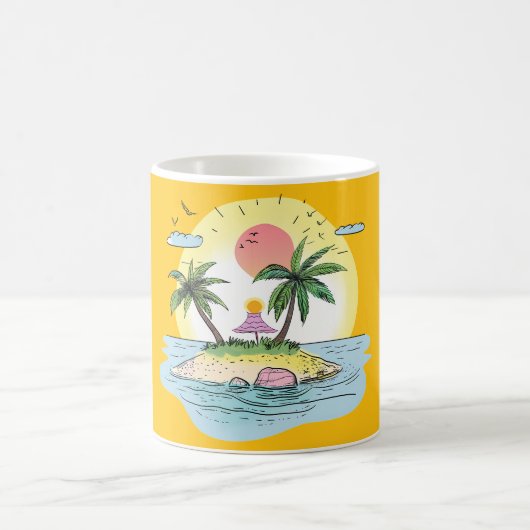 Tropical Island Sunset Drinkware Kaffeetasse (Mittel)