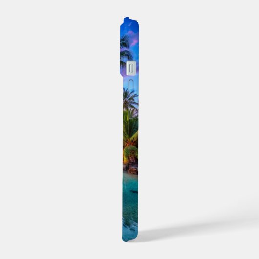 Tropical Island Sunset Landscape Phone Case iPhone 15 Hülle (Linke Seite)