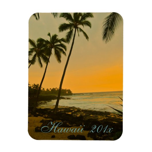 Tropical Island Sunset Magnet (Vertikal)