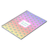 Tropical Island Sunset Palm Tree Notizblock (Linke Seite)