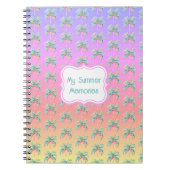 Tropical Island Sunset Palm Tree Notizblock (Vorderseite)