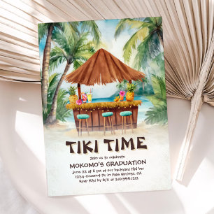 Tropical Island Tiki Bar Abschluss Einladung