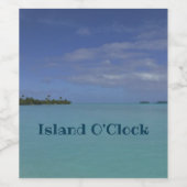 Tropical Island Time Wine Label Weinetikett (Einzelnes Label)