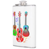 Tropical Island Ukulele Player Music Flachmann (Links)