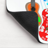 Tropical Island Ukulele Player Music Mousepad (Ecke)