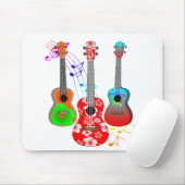 Tropical Island Ukulele Player Music Mousepad (Mit Mouse)