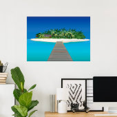 Tropical Island Vacation Poster