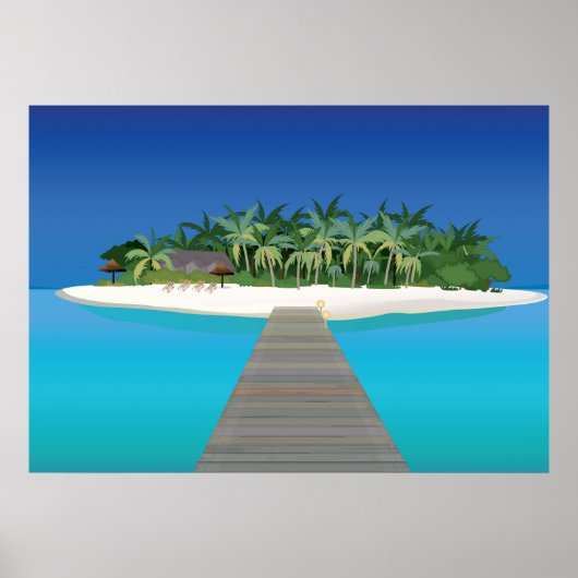 Tropical Island Vacation Poster (Vorne)