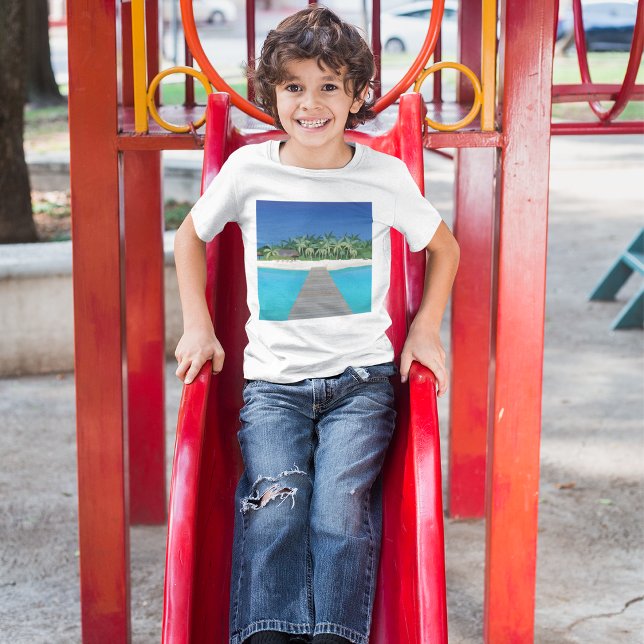 Tropical Island Vacation Scenic Landscape T-Shirt (Von Creator hochgeladen)