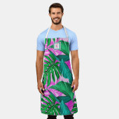 Tropical Island Vibes Monogram Schürze (Getragen)