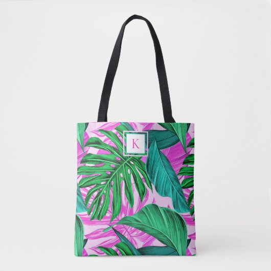 Tropical Island Vibes Monogram Tasche (Vorderseite)