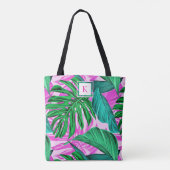 Tropical Island Vibes Monogram Tasche (Rückseite)
