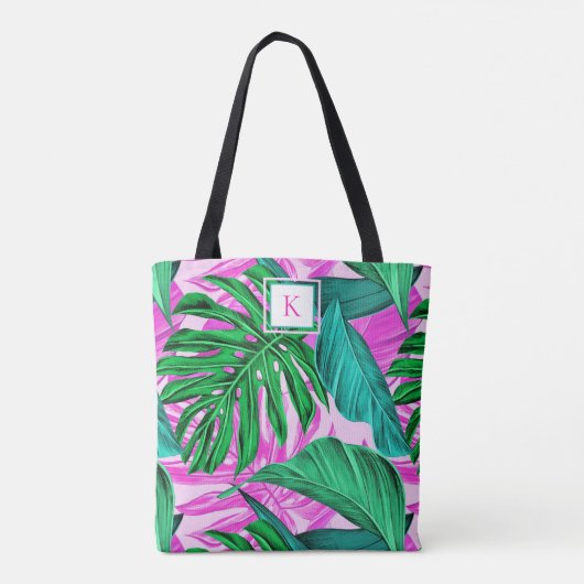 Tropical Island Vibes Monogram Tasche (Rückseite)