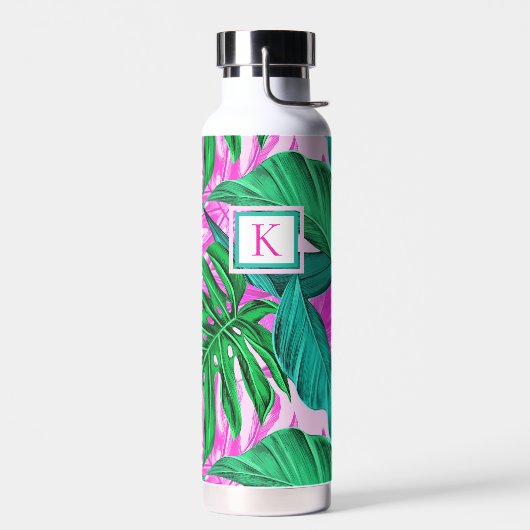 Tropical Island Vibes Monogram Trinkflasche (Links)