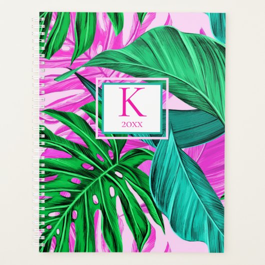 Tropical Island Vibes | Monogramm 2026 Planer (Vorderseite)