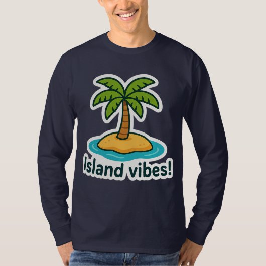 Tropical Island Vibes Palm Trecker T-Shirt (Vorderseite)