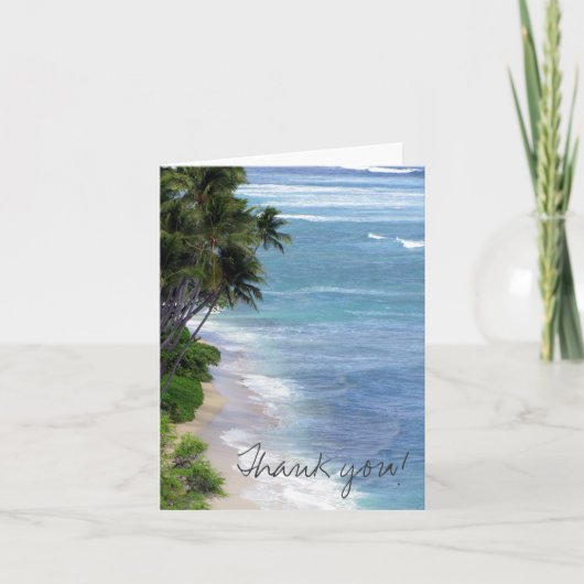 Tropical Island Vielen Dank Dankeskarte (Vorderseite)