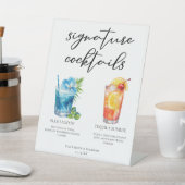 Tropical Island Wedature Cocktails Menü Sockelschild (In SItu)