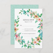 Tropical Island Wedding Luau RSVP Karten (Vorne/Hinten)