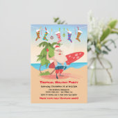 Tropical Island Weihnachtsfeier Einladung (Stehend Vorderseite)