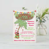 Tropical Island Weihnachtsfeier Einladung (Stehend Vorderseite)