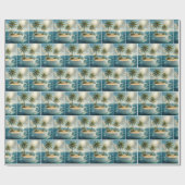 Tropical Island With Hammock in a Teacup Geschenkpapier (Flach)