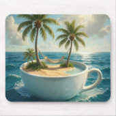 Tropical Island With Hammock in a Teacup Mousepad (Vorne)