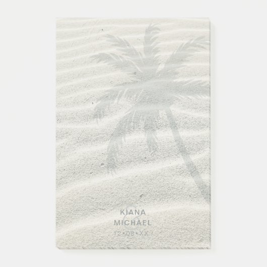 Tropical Isle Palm Tree and Sand ID581 Post-it Klebezettel (Vorderseite)