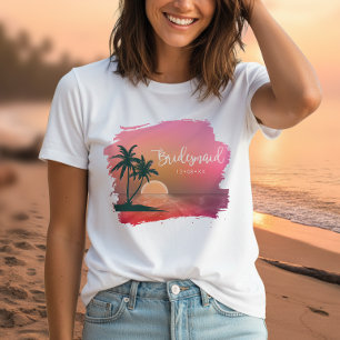 Tropical Isle Sunrise Brautjungfer Rosa ID581 T-Shirt