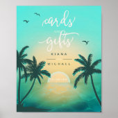 Tropical Isle Sunrise Cards & Gifts Aquamarin ID58 Poster (Vorne)