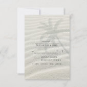 Tropical Isle Sunrise Wedding Aquamarin ID581 RSVP Karte (Rückseite)
