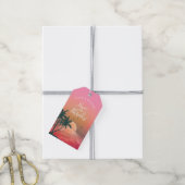 Tropical Isle Sunrise Wedding Melon ID581 Geschenkanhänger (Mit Garn)